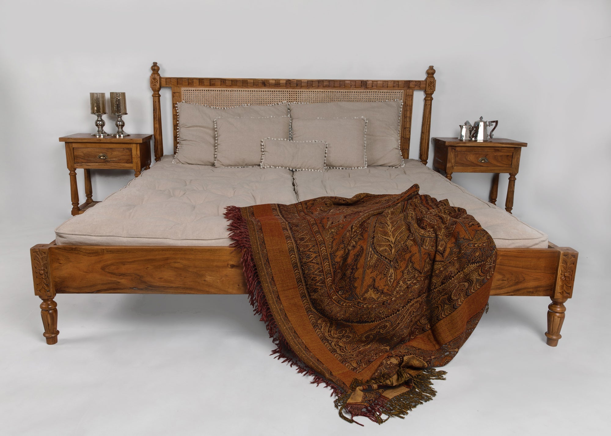 Katherine Rattan Bed - Savana Living - One With Wood