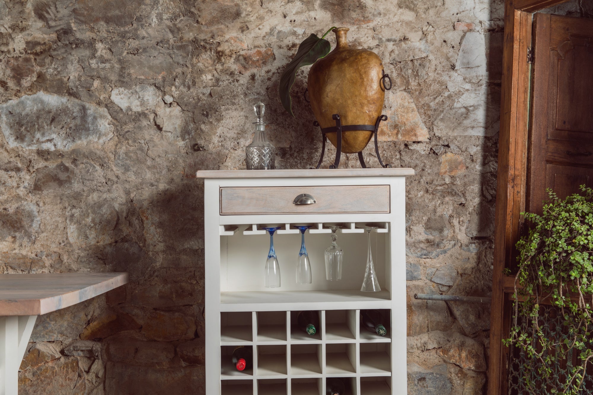 Dante Wine Cabinet - Savana Living - One With Wood