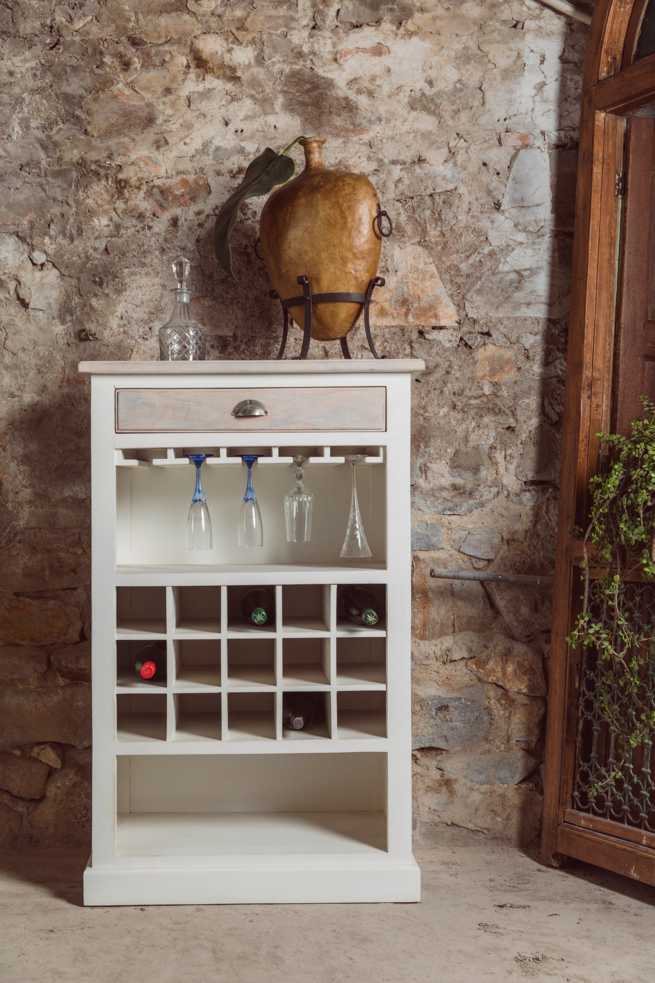 Dante Wine Cabinet - Savana Living - One With Wood