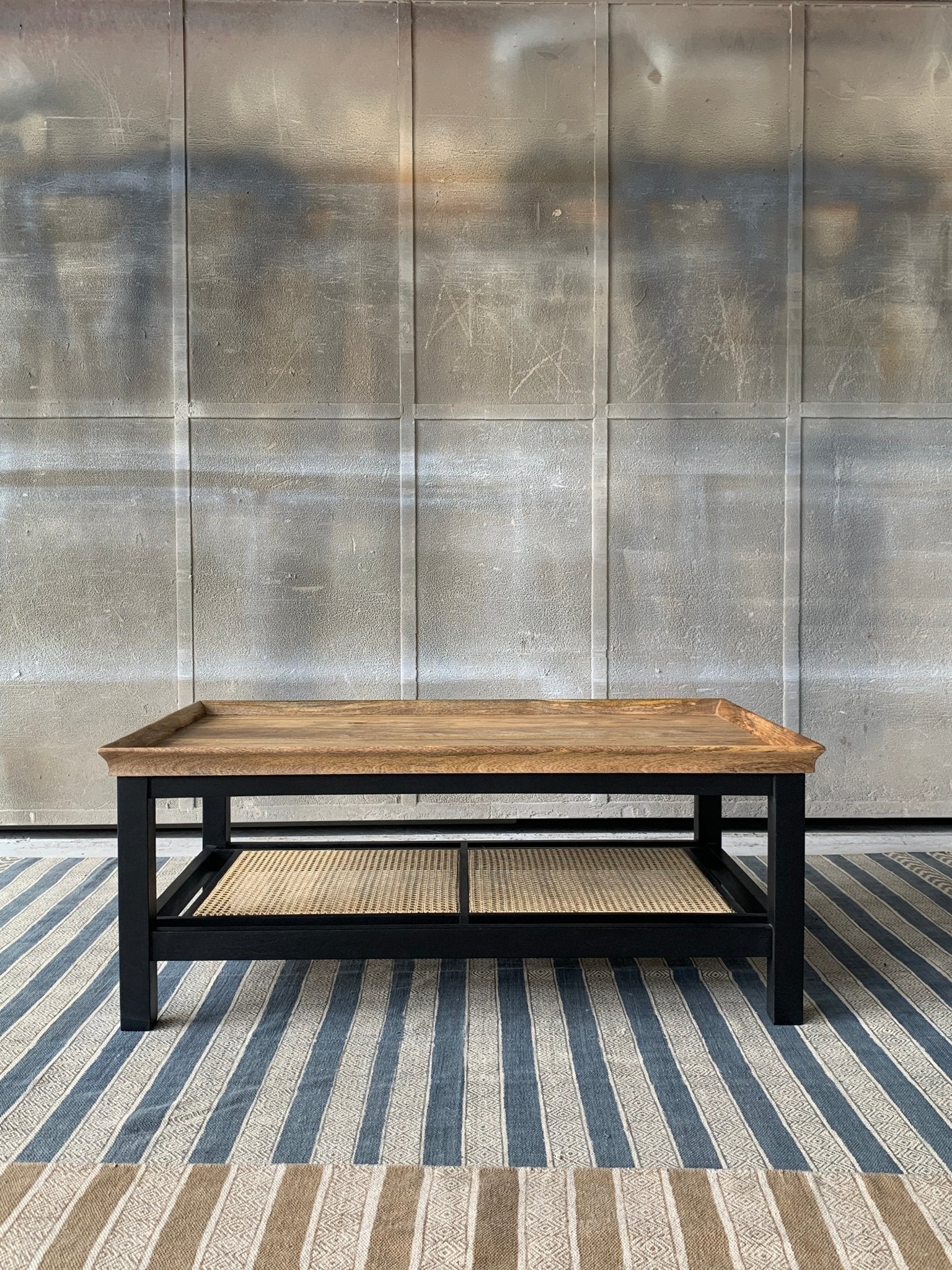 Rustic Rey Wood Reclaimed Coffee Table ANTIQUE MULTI COLOUR EIGHT
